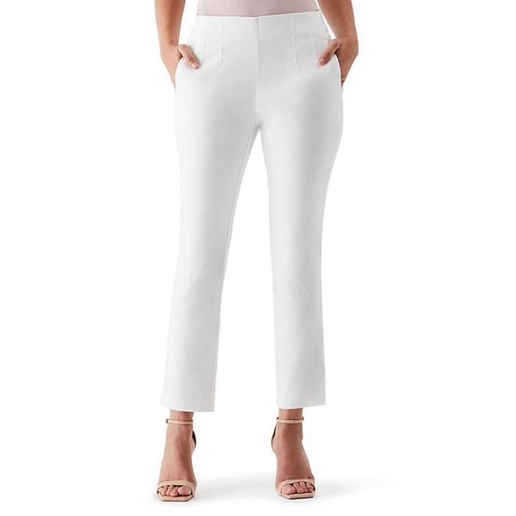 Rafaella Women's Stretch Ankle Pant - White Size 12 - Picture 1 of 8